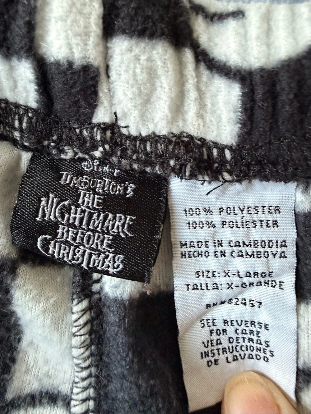Disney Nightmare Before Christmas Jack Skellington Fleece Pajama Pants XL - Picture 8 of 8